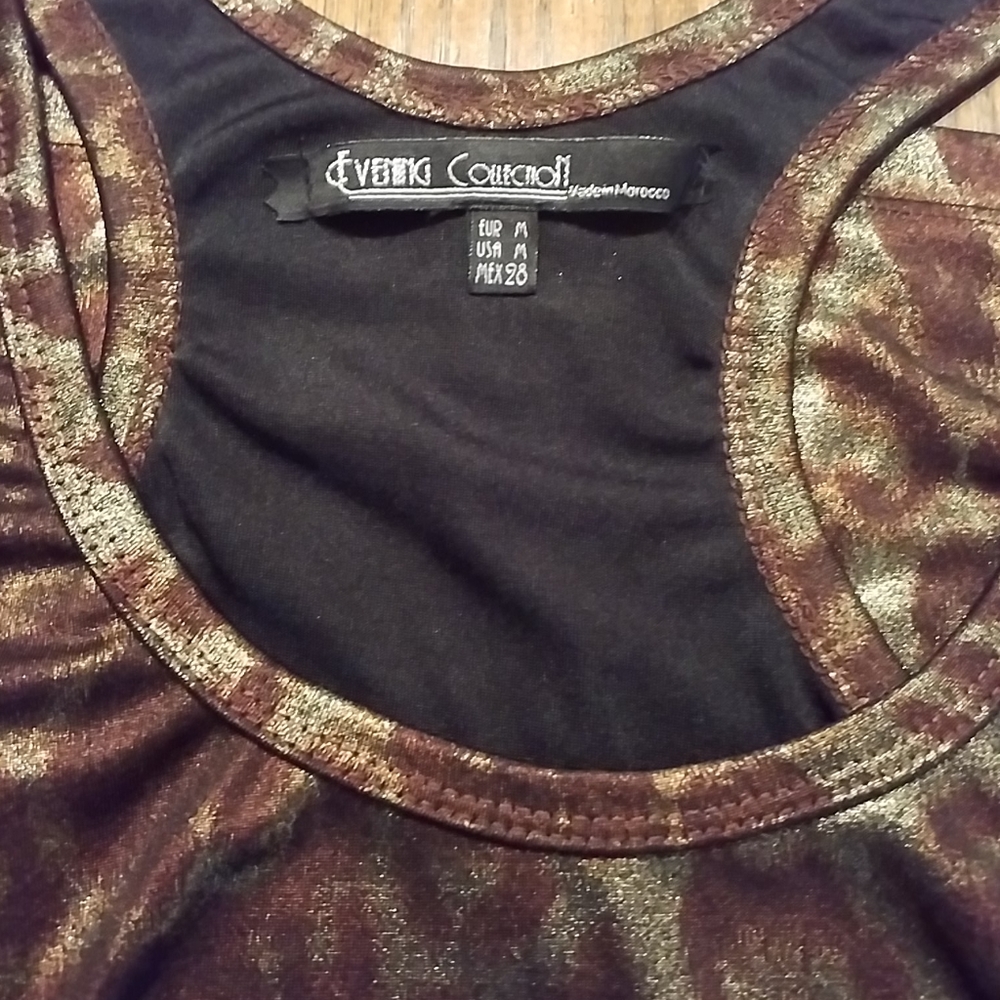 Metallic Animal Print Tank by Evening Collection M - Picture 2 of 6